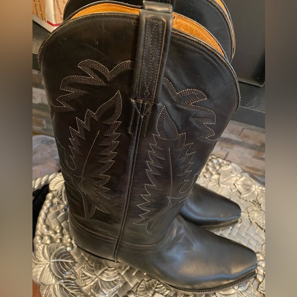 (NWOT) LUCCHESE PREMIUM CLASSICS WESTERN BOOTS BLACK G 9033.73 11 D (BRAND NEW) - Picture 3 of 16